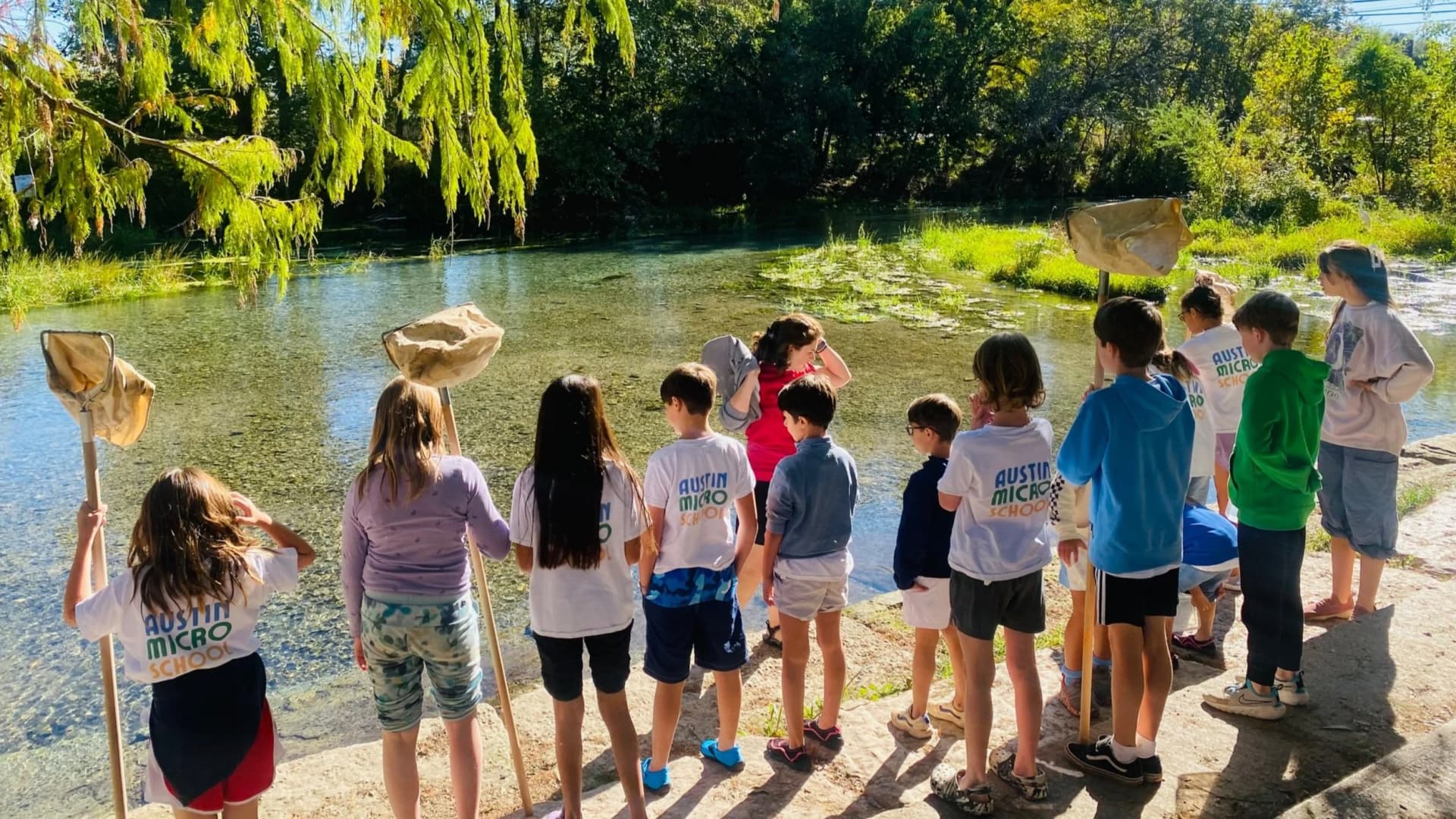Students learning together at Austin Micro School